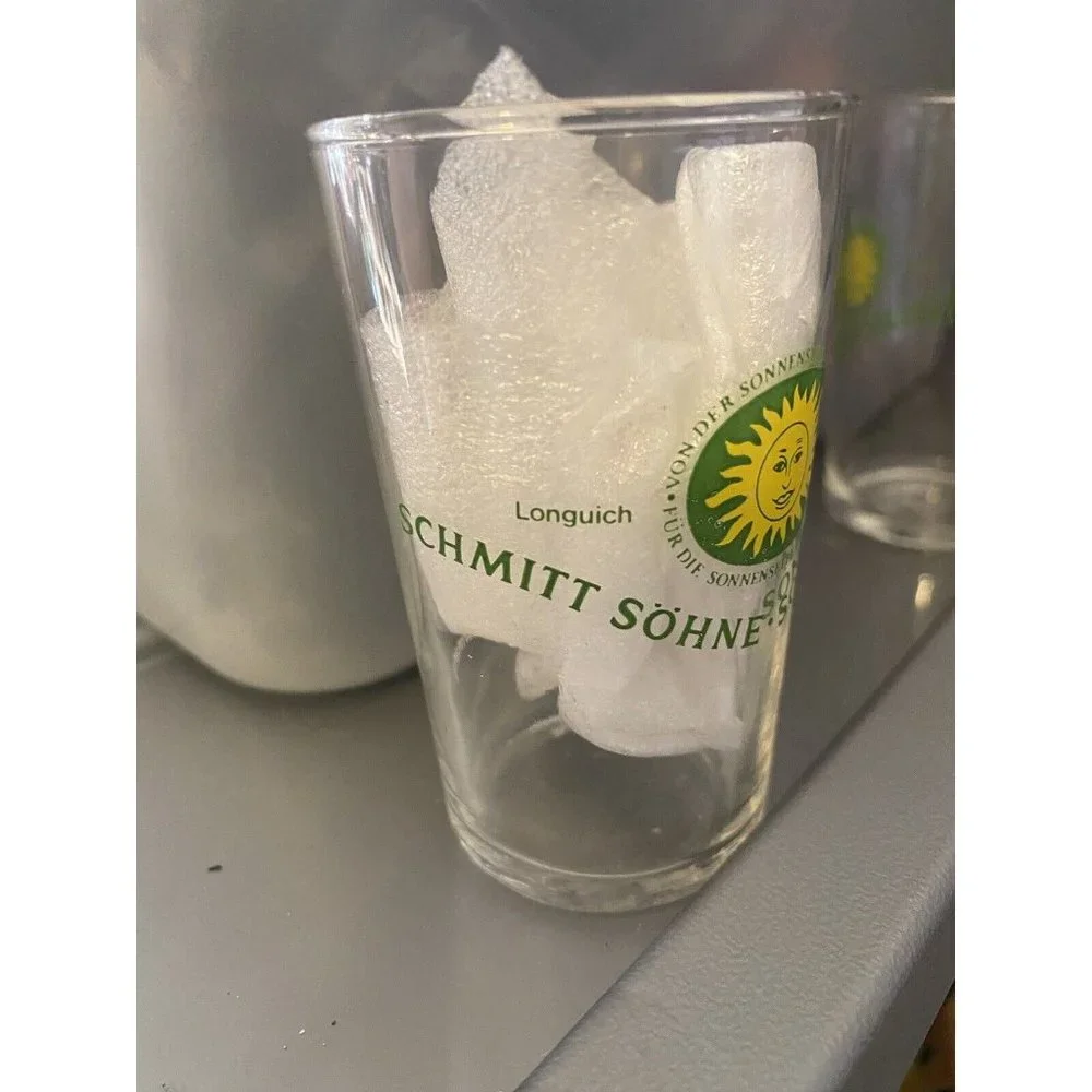 2 Schmitt Sohne Sonnenqualitat Mosel Shot Glass Approx 2 5/8” Tall WEST GERMANY